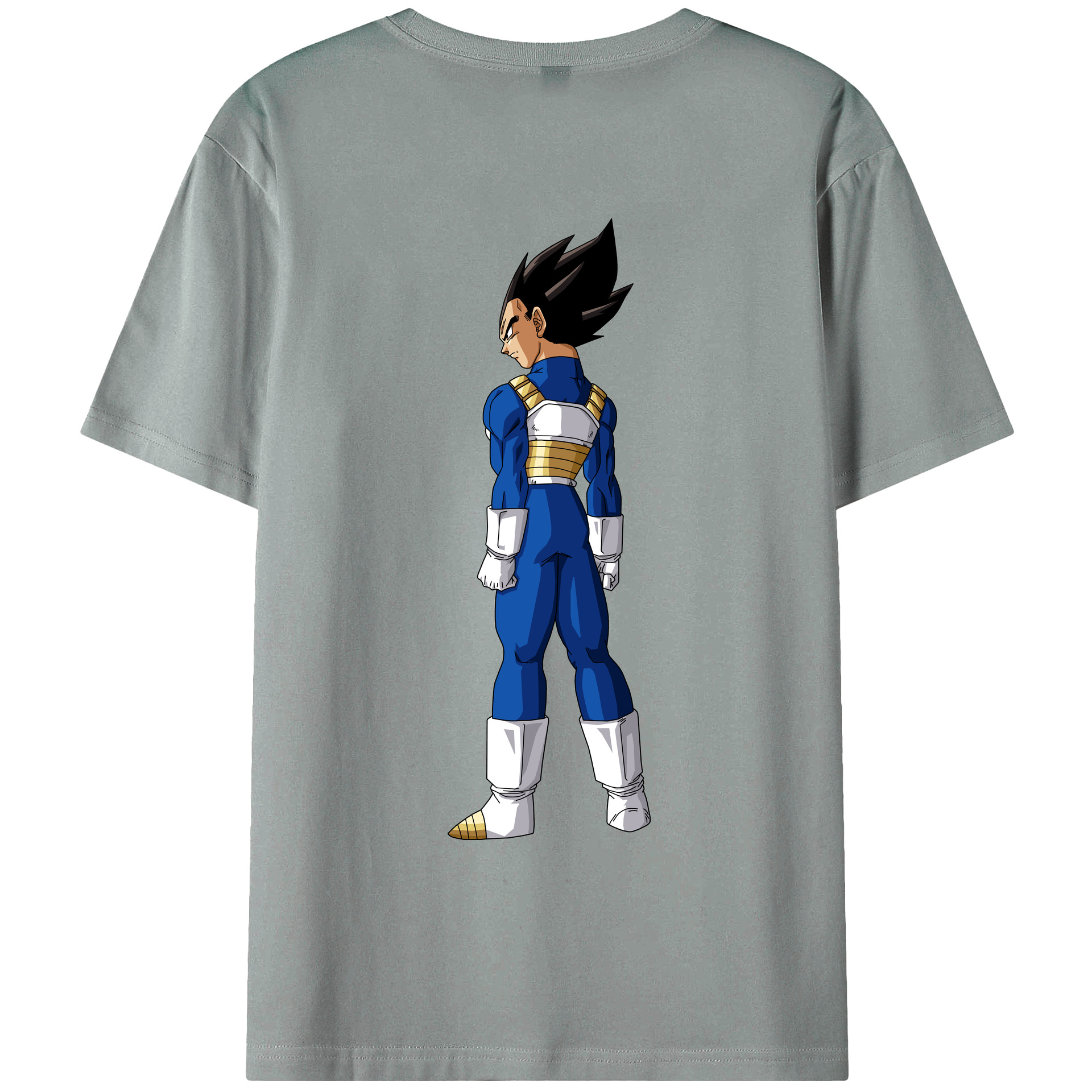（画像用） ドラゴンボール ベジータ四世（Bejīta Yonsei）DRAGON BALL Vegeta IV 綿100％ メンズ半袖Tシャツ（バックプリント） 通気性